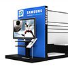 Client : Samsung :: Mobilier de présentation des écrans LEDTV pour grandes surfaces.
