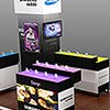 Client : Samsung :: Stands de téléphonie mobile : Shop In Shop | 3D Graphic designer : Gregory Chevalier