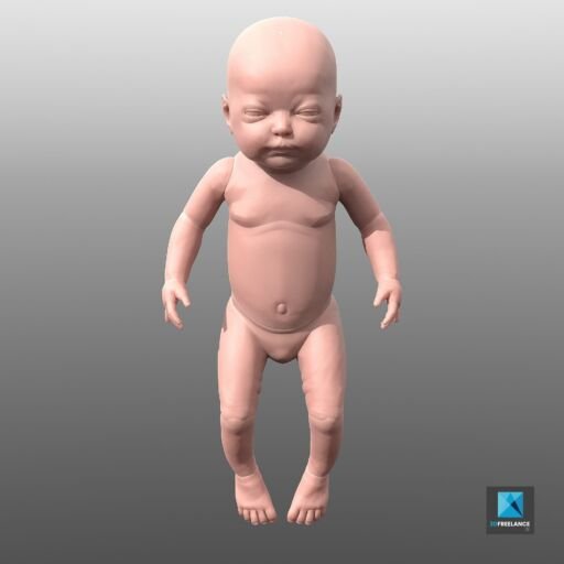 modèle 3d bébé