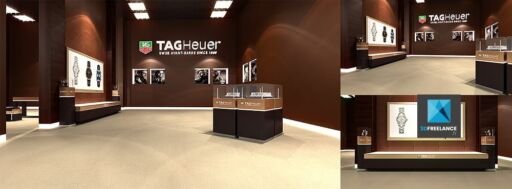 Conception d'un corner shop pour Tag Heuer