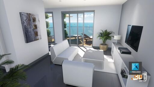 perspective 3d appartement corse