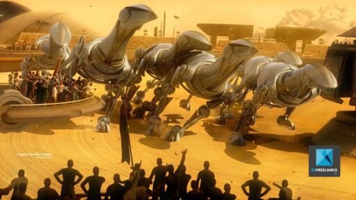 Création d'illustrations type science fiction en 3D