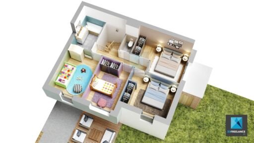 axonométrie 3d architecture maison Haute-Savoie Auvergne-Rhône-Alpes