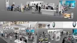 Conception d'un showroom pour BMW au salon de la moto 2014 | Agence: esagency