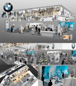 Conception d'un showroom pour BMW au salon de la moto 2014 | Agence: esagency