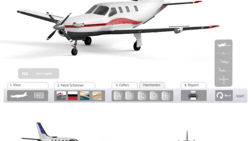 Réalisation d'un Configurateur 3D d'avions pour Daher-Socata TBM850 | Agence: Ame en Science