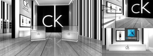 Design d'un corner shop pour Calvin Klein