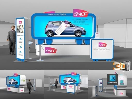 Concepteur de stand pliable pour le Salon de l'Auto