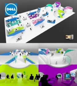 Hall d'exposition de stand Dell Event 2015 - 2000 m2