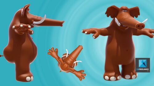 elephant modele 3d