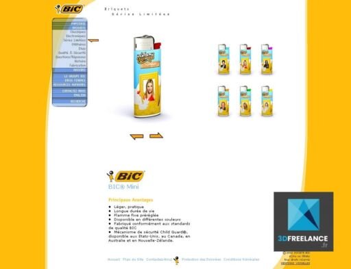 Conception d'un Configurateur 3D de briquet BIC la ferme célébrité | Client: BIC France