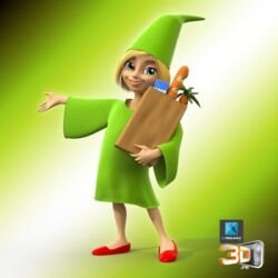 fée enfant personnage 3d freelance 3d