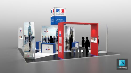 freelance 3d stand ministere de la defense