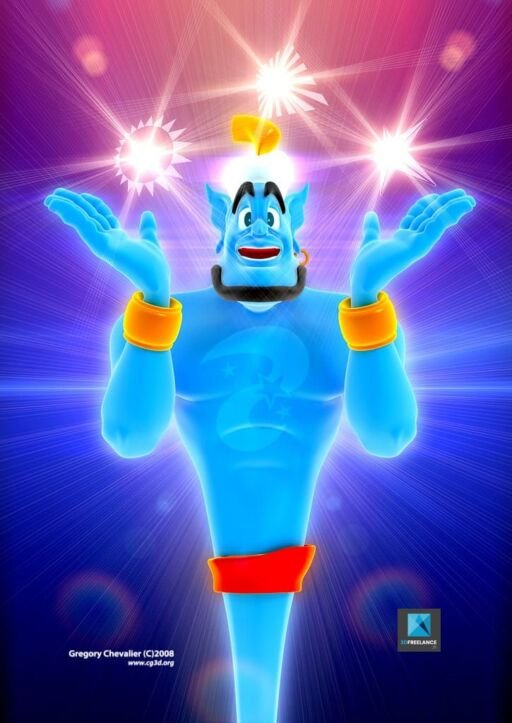 personnage 3d génie