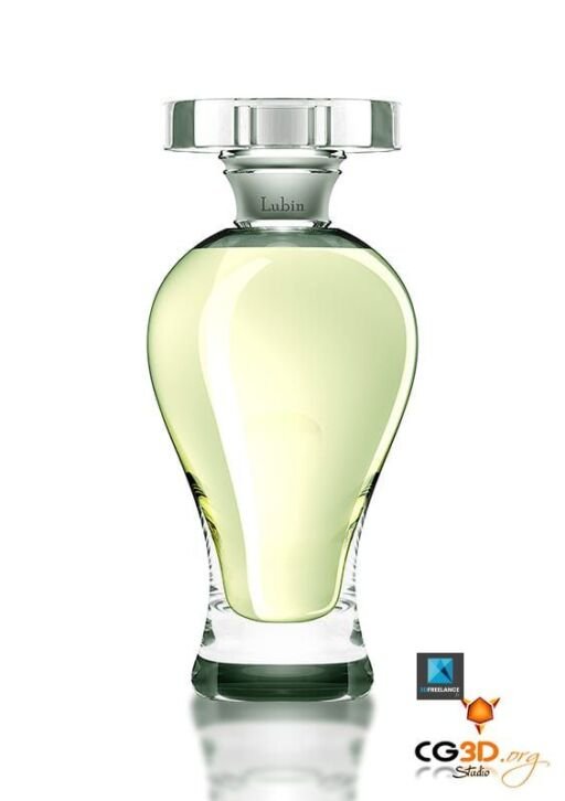 Parfum Gin Fizz de Lubin en infographie 3D