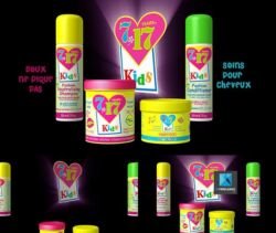 Produits cosmétiques en 3D : flacons 7-17