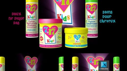 Produits cosmétiques en 3D : flacons 7-17