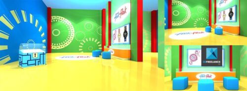 Dessin 3D d'un corner shop Flik Flak