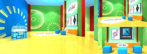 Dessin 3D d'un corner shop Flik Flak