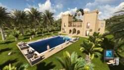 Maison d'hôte à Essaouira | infographie 3d architecture