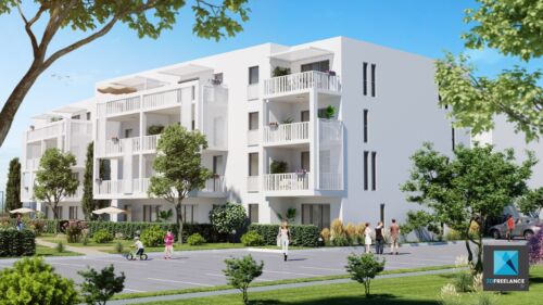 infographiste 3d architecture freelance Perpignan - perspective résidence