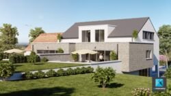 perspective 3d villas Belgique - perspective extérieur de maison - freelance 3D