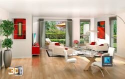 Living room en 3D | images de synthese architecture