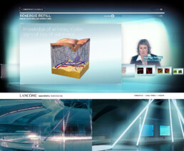 Création du contenu 3D du site Internet Lancôme Rénergie Refill