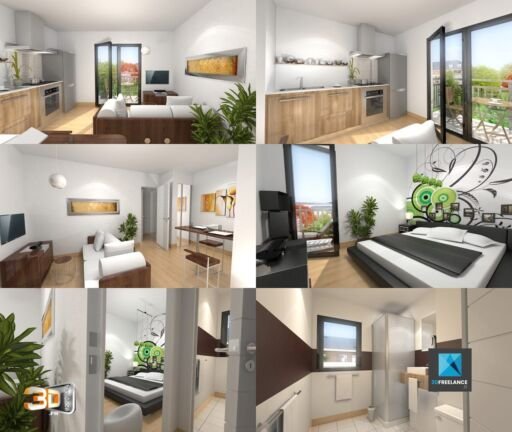 rendus 3d appartement