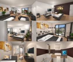 illustrations 3d appartement