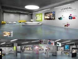 Design d'un Showroom en 3D | Client: L'Oreal Paris