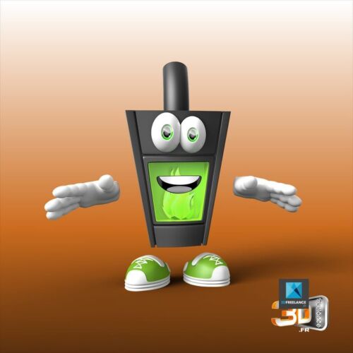 mascotte 3d sdbe poele