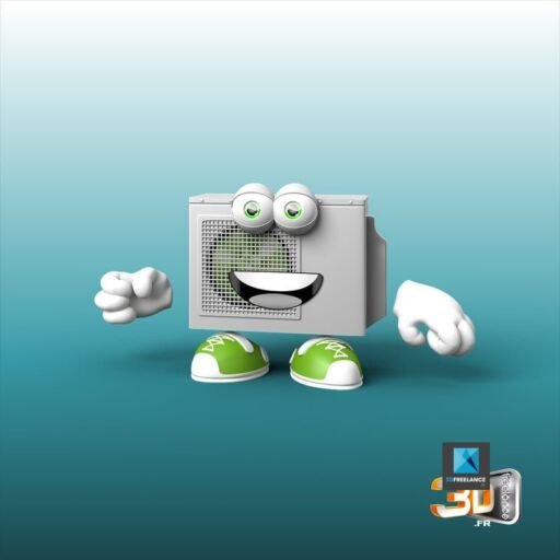 Personnage cartoon en 3D