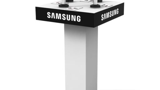 Création d'un meuble présentoir pour appareils photos