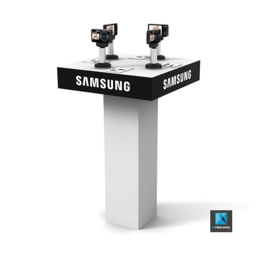 Création d'un meuble présentoir pour appareils photos