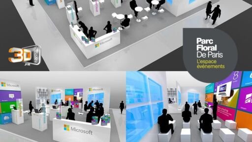 Conception de Stand pour salon Microsoft au Parc floral de Paris