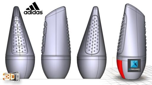 Modélisation CAO des différents designs du nouveau Déostick ADIDAS