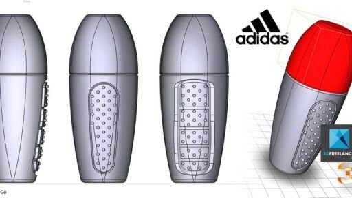 Modélisation CAO des différents designs du nouveau Déostick ADIDAS