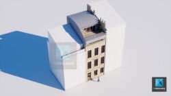 modélisation 3d façade immeuble rendu 3d