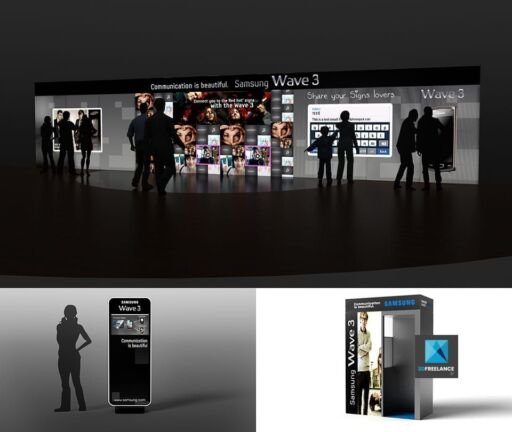 Création d'un écran tactile Wave3 en images de synthèse 3D