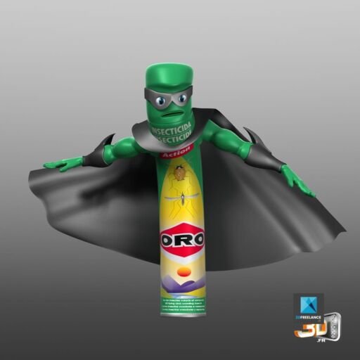 ORO le personnage Super Hero en 3D