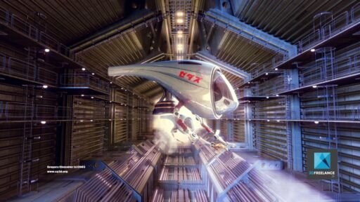 Animation de vaisseaux spatiaux en 3D