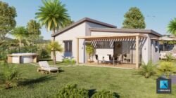 perspective 3d extérieur villa la Réunion - infographiste 3D architecture