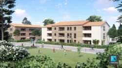 perspective 3d immobilier - résidence domaine de la tour - freelance 3d
