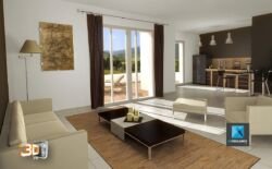 perspective 3d séjour