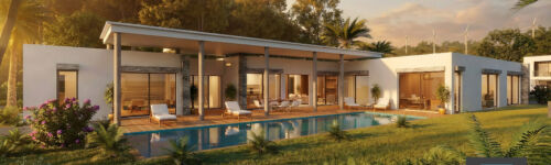 perspective 3d villa de luxe PACA - infographiste 3d architecture freelance Rhône-Alpes - films 3D immobilier