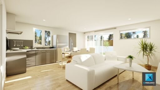 image 3d salle à manger