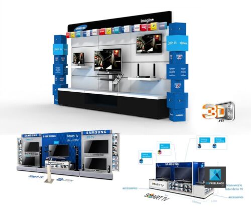 Conception du meuble produit Smart TV