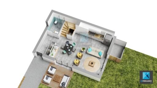 plan 3d immobilier maison Haute-Savoie Auvergne-Rhône-Alpes