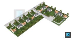plan de masse 3d - rendu image 3d lotissement